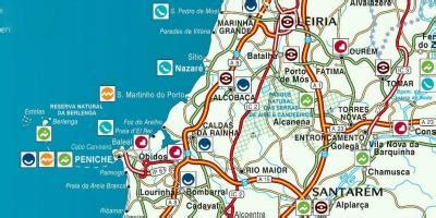 Silver coast Portugal map - Map of Portugal Silver coast (Southern Europe - Europe)