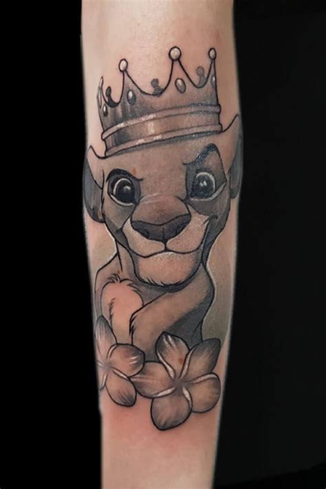 15+ Best Simba Tattoo Designs | Lion tattoo girls, Black and grey ...