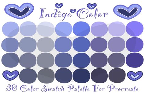 Color Palette Procreate ~ Indigo Color Grafik Von supanan.pikul · Creative Fabrica