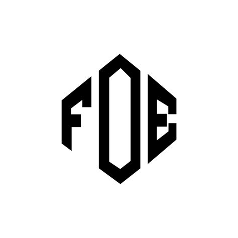 FOE letter logo design with polygon shape. FOE polygon and cube shape ...