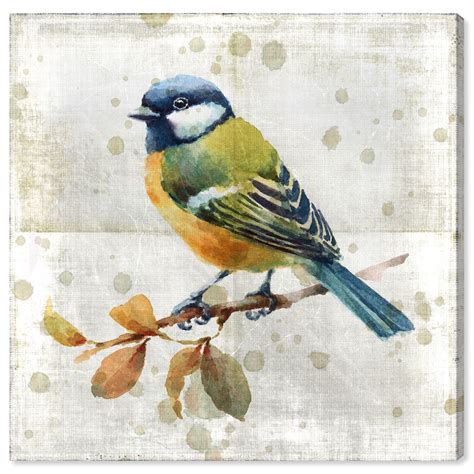 Runway Avenue Animals Wall Art Canvas Prints 'Blue Bird' Birds - Blue ...