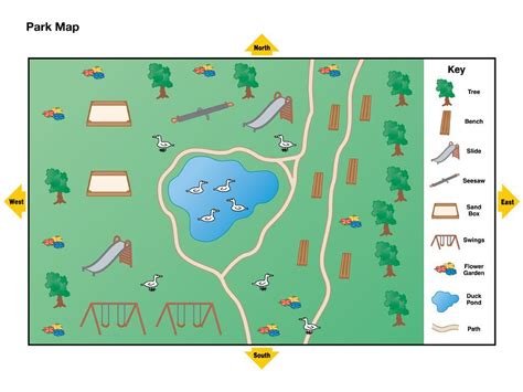 Introduce young students to the concept of maps as representations of places with this park map ...