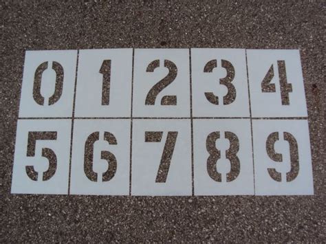 Parking Lot Number Stencils By American Striping Columbus Ohio