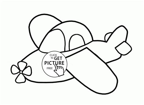 Cute Toy Plane coloring page for preschoolers, transportation coloring pages printables free ...