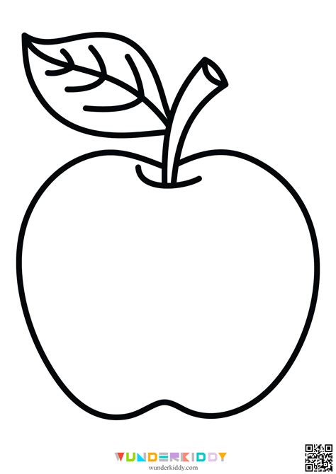 Free Printable Apple Template and Coloring Pages for Kids