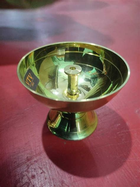 Golden Bronze Pooja vilakku, Size: 5inch at best price in Salem | ID: 24136411862