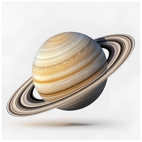 Premium Photo | Planet Saturn on white background created with ...