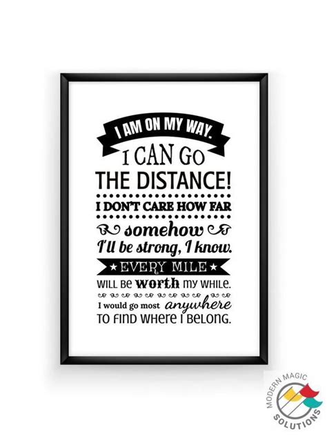 I Can Go the Distance Hercules Quote Printable Postcard | Etsy ...