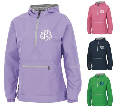 Monogrammed Charles River Rain Jacket Women's Chatham - Etsy