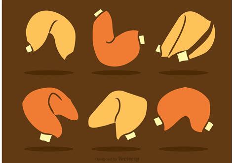 Fortune Cookie Vector Icons 91015 Vector Art at Vecteezy