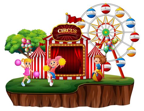 A fun park on island illustration 5708920 Vector Art at Vecteezy