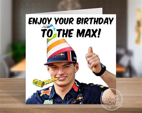 Max Verstappen F1 Formula 1 Birthday Card Racing Gift Ideas - Etsy UK