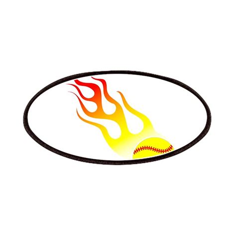 Softball On Fire! Patches by dottprints