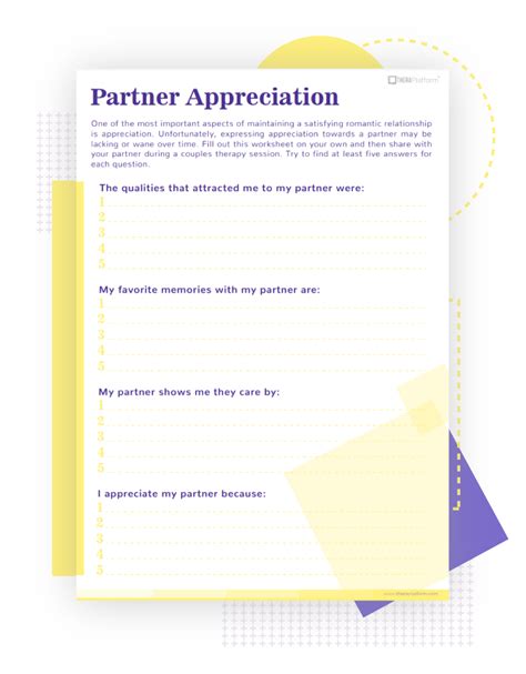 Free Couples Therapy Worksheets