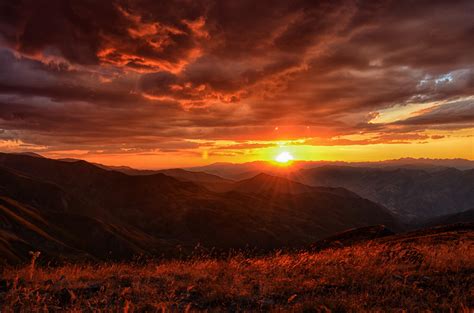 Sunset Mountains Landscape Wallpapers - Wallpaper Cave