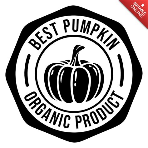 Best Pumpkin Organic Product Logo Design Template | Free Design Template