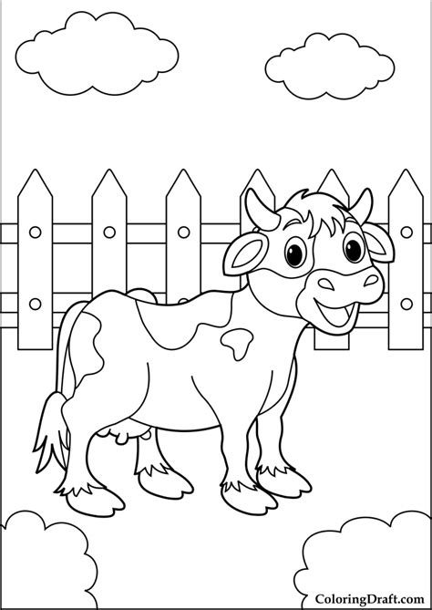 Cow with Spots Coloring Pages - ColoringDraft.com