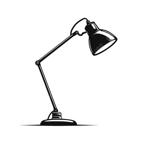 Desk Lamp Illustration In Minimal Style, Technology, Lamp, Electric PNG ...