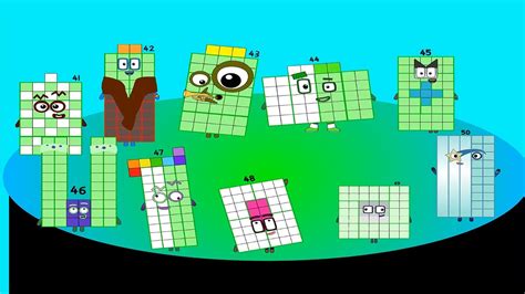 Numberblocks 40-49!Numberblocks Band 41 to 50 - YouTube