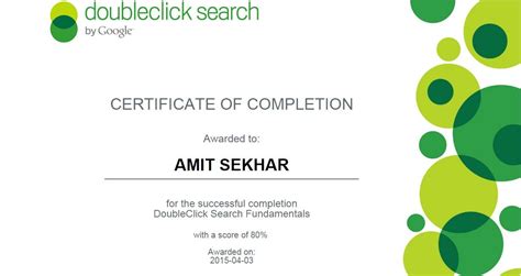 google | Certificate of completion, Chart, Doubleclick