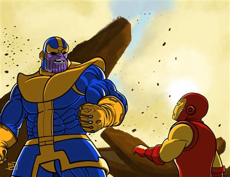 New Poster Print! Thanos vs Iron Man | Toy Sldrs