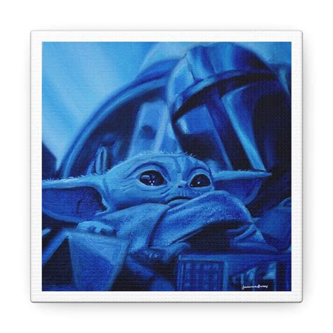 The Mandalorian and Grogu Painting Print on Canvas Star Wars - Etsy