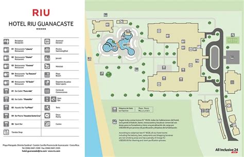 Resort Map | Riu Guanacaste | Costa Rica