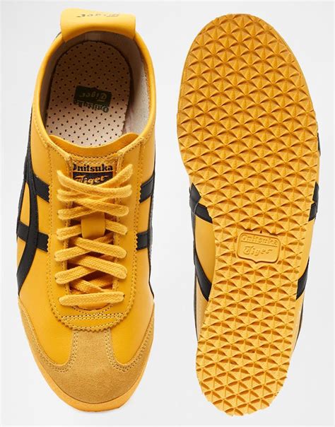 Onitsuka Tiger Mexico 66 Leather Sneakers in Yellow for Men - Lyst