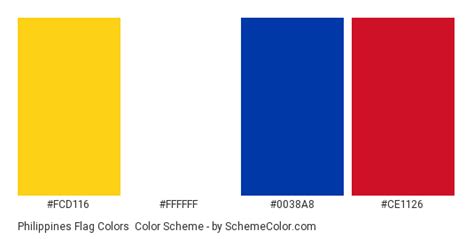 Philippines Flag Colors » Country Flags » SchemeColor.com