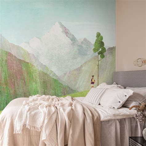 Mountain Valley Wallpaper - Transform Your Space with Stunning Landscape View | Happywall