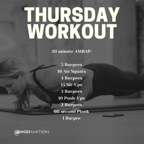 Pin by Kat Gareau on Fit Jam | Thursday workout, Crossfit workouts at home, Crossfit workouts