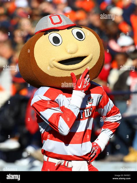 Ohio State Buckeyes mascot Brutus is seen during an NCAA football game against the Illinois ...