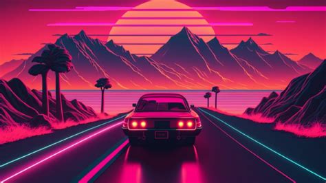 Synthwave Sunset Drive - backiee