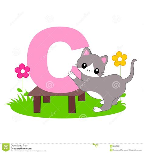 Cute Animal Alphabet Letter C