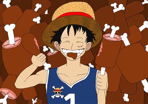 One Piece Monkey D luffy and MEAT colored version by defiekosjo on ...