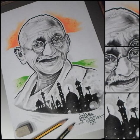 Drawing Ideas Mahatma Gandhi - Drawing images ideas