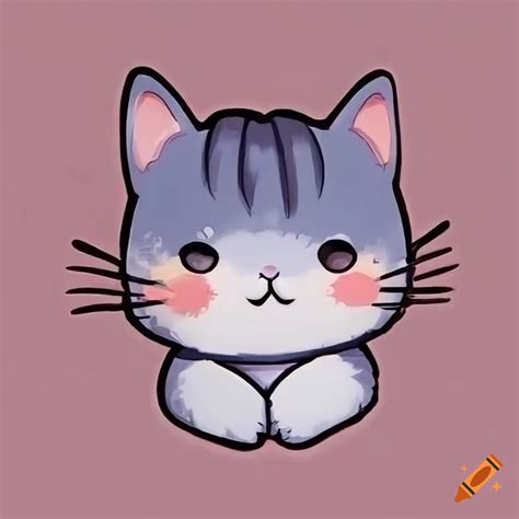 Anime cat sticker on Craiyon