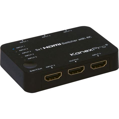 KanexPro 5x1 HDMI Switcher with 4K Support SW-HD5X14K B&H Photo