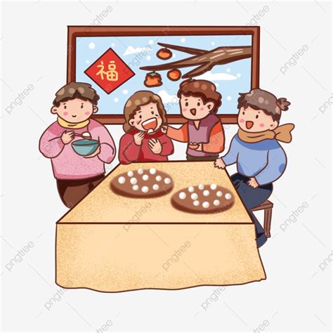 Family Reunion PNG Transparent, Hand Drawn Cartoon 2019 Family Reunion, Hand Painted Q Version ...