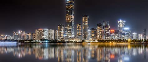 Shenzhen Bay Wallpaper 4K, Hong Kong, City Skyline, World, #7127