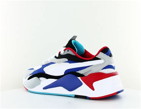 Puma Rsx 3 puzzle junior Blanc bleu rouge gris