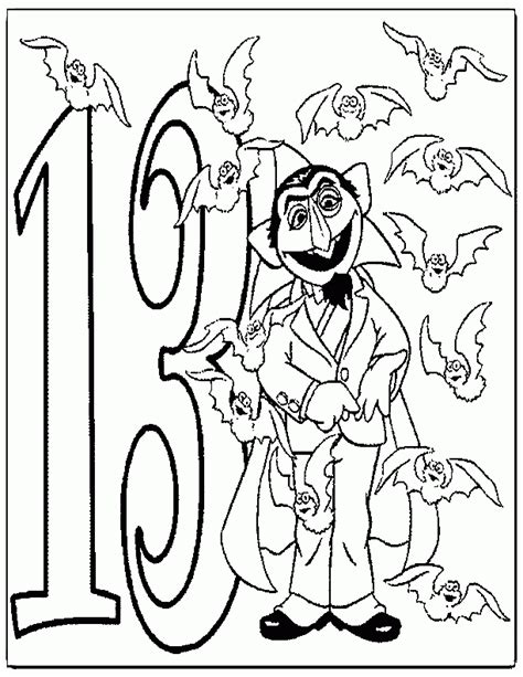 Sesame Street Count Coloring Pages - Coloring Home