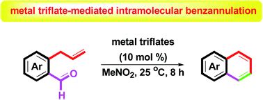 Metal triflate promoted synthesis of naphthalenes - RSC Advances (RSC ...