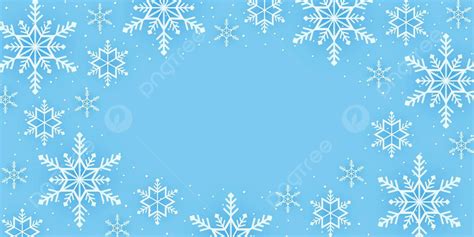 Snowflakes Patterned Background With Falling Snow Banner And Copy Space ...