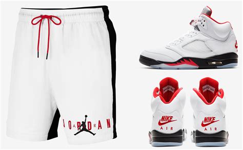 Air Jordan 5 Fire Red Matching Shorts | SneakerFits.com