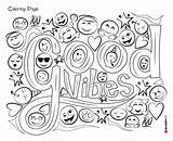 Good Vibes Coloring Page– Shopky sketch template