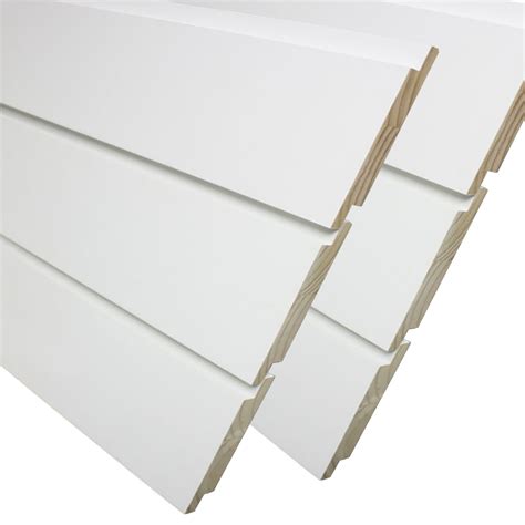 Nickel Gap White Shiplap Boards 9/16 in. x 7 ft. | Wood panel walls, White wall paneling, White ...