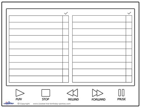 Blank Printable Video Scavenger Hunt List - Coolest Free Printables