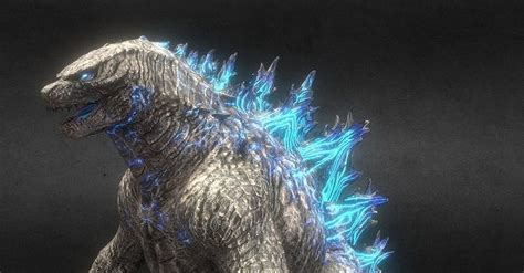 Godzilla new rigged 2021 atomic breath pose 3d model free VR / AR / low-poly 3D model rigged ...