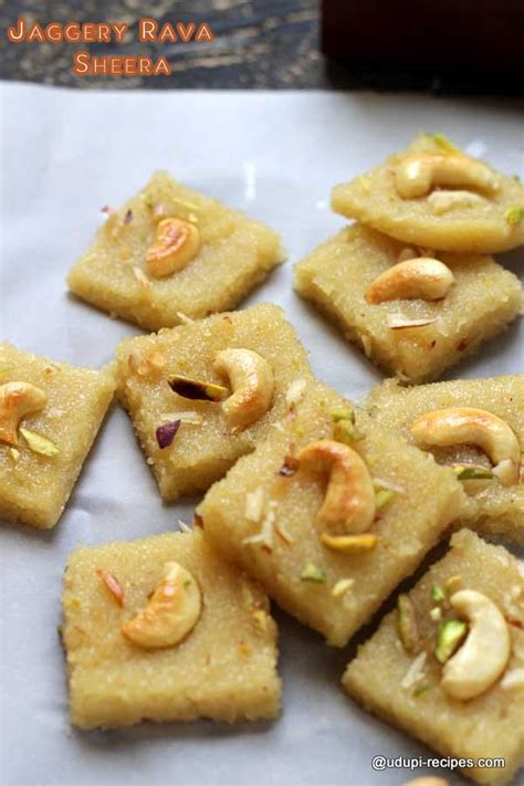 Jaggery Rava Sheera | Sooji ka Halwa with Jaggery - Udupi Recipes